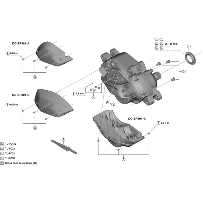 Shimano DUEP800 Cover Fixing Screws PK3 Black -1